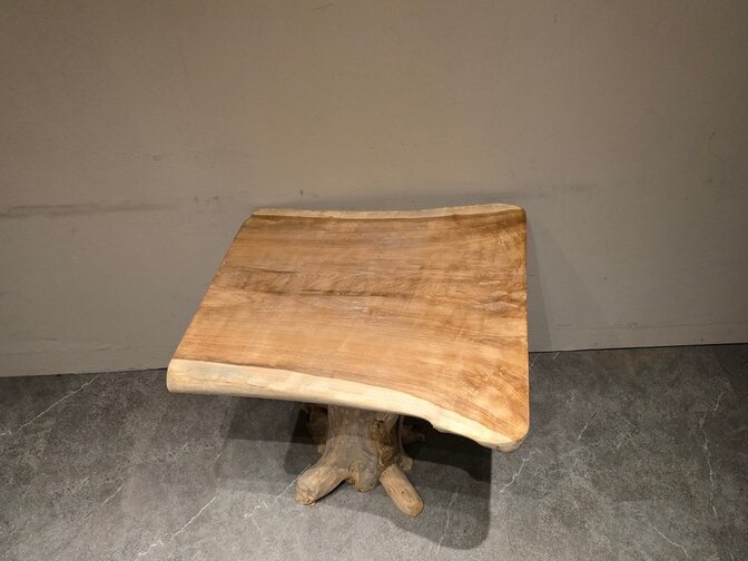 Wortelhouten eettafel 85x85x75cm - SR2584-08