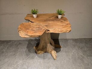 Wortelhouten eettafel 75x80x80cm - SR2584-11