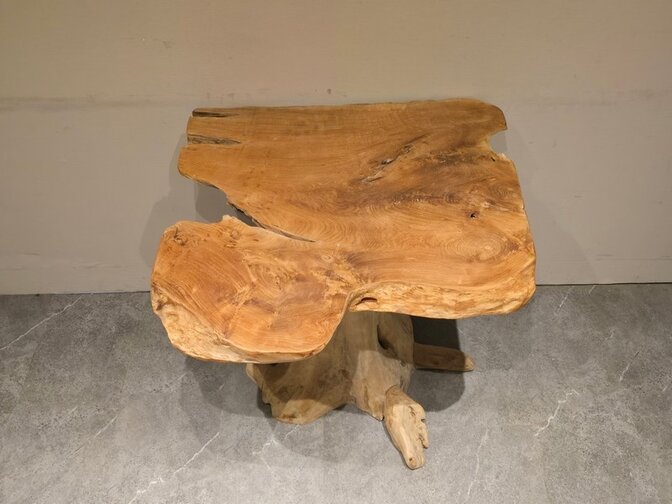 Wortelhouten eettafel 75x80x80cm - SR2584-11