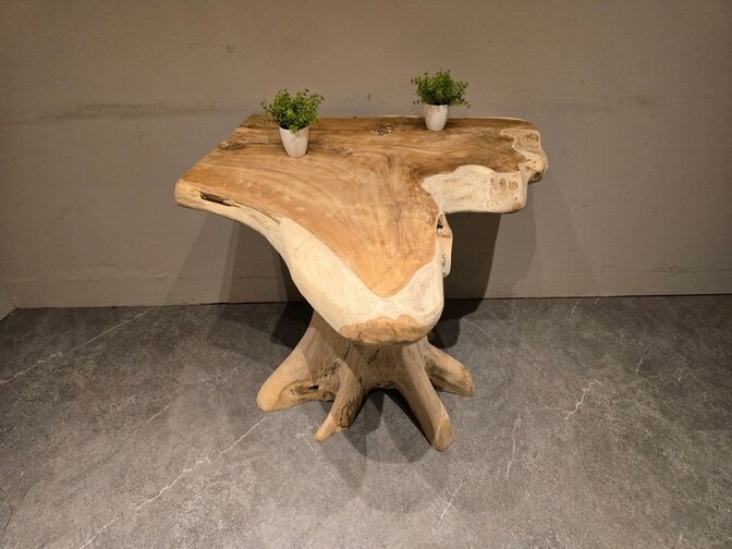 Wortelhouten eettafel 90x95x80cm - SR2584-13