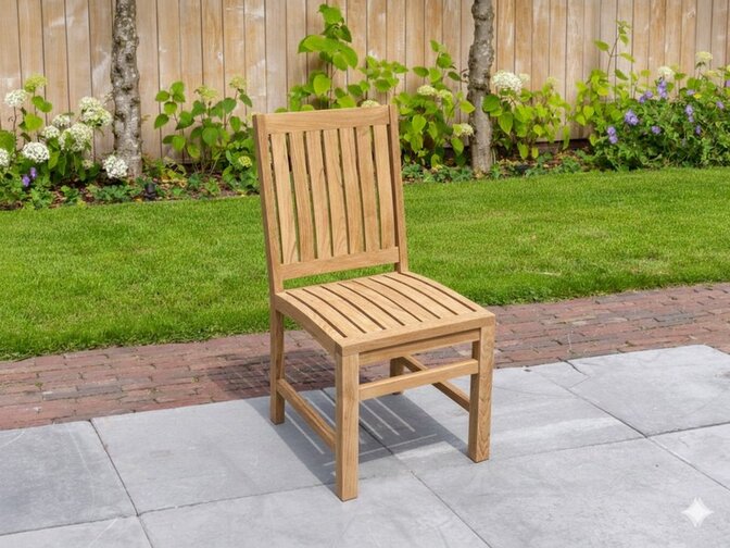 Tuinstoel Teak Torino verticaal zonder armleuning
