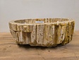 Waskom van versteend hout - 53x36x17cm - FL23548