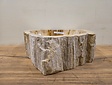 Waskom van versteend hout -50x45x16cm - FL23555