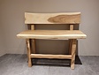 Boomstambar bank met rugleuning 110cm