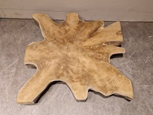 Teak Salontafelblad 75x75x6cm - RI25111-01