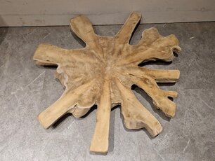 Teak Salontafelblad 95x105x6cm - RI25111-02