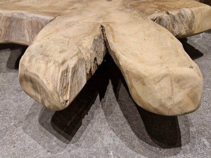 Teak Salontafelblad 105x110x6cm - RI25111-05