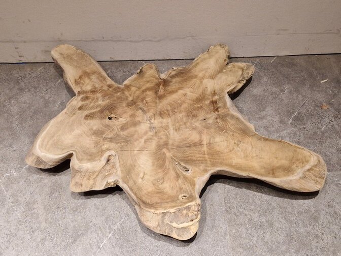 Teak Salontafelblad 100x105x6cm - RI25111-06