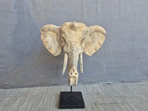 Olifantenkop op standaard - 40x30cm