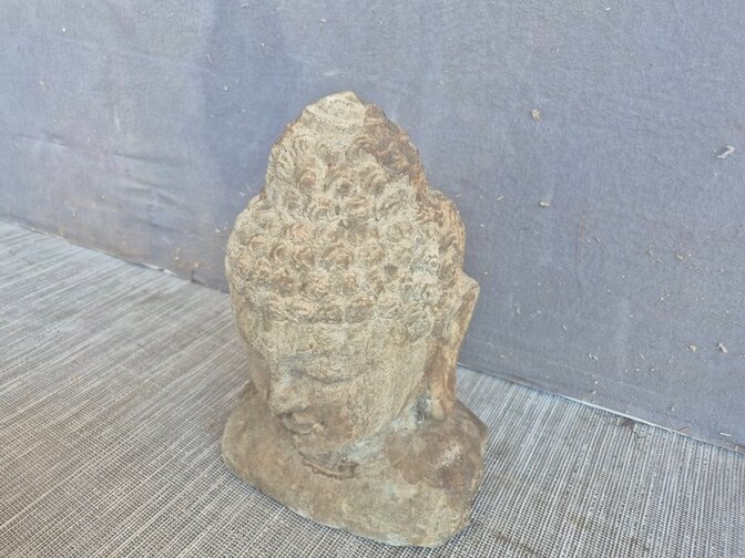 Stenen Boeddha hoofd - 30cm