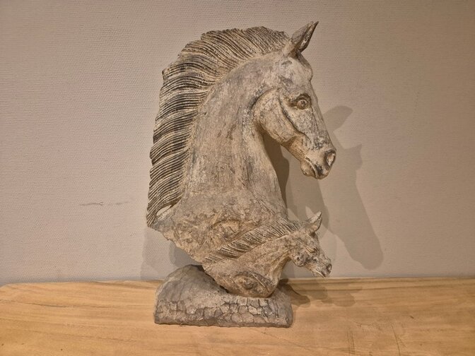 Paardenhoofd met veulen - 50cm