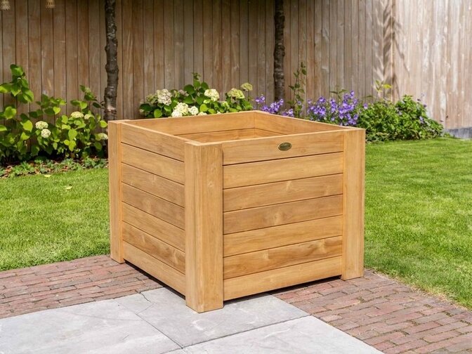 Teakhouten Bloembak 90x90x70cm