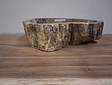 Waskom van versteend hout - 54x34x15cm - FL23677