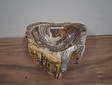 Waskom van versteend hout - 40x33x15cm - FL23678