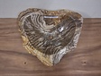 Waskom van versteend hout - 40x33x15cm - FL23678
