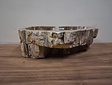 Waskom van versteend hout - 50x35x15cm - FL23679