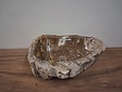 Waskom van versteend hout - 50x35x15cm - FL23679