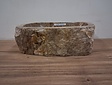 Waskom van versteend hout - 45x32x15cm - FL23680
