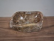 Waskom van versteend hout - 45x32x15cm - FL23680