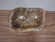 Waskom van versteend hout - 45x32x15cm - FL23680