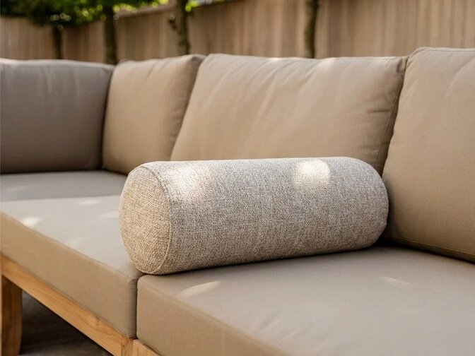 Rolkussen 20x52cm - Taupe gemêleerd