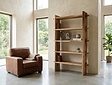 Boomstam boekenkast 125x200x40cm