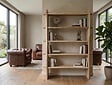 Boomstam boekenkast 155x200x40cm