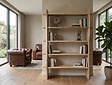 Boomstam boekenkast 155x200x40cm
