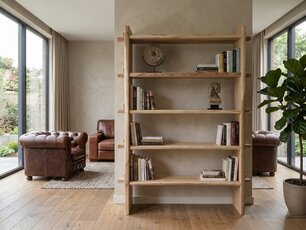Boomstam boekenkast 155x200x40cm