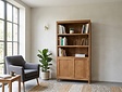 Teak boekenkast 115x40x215cm - Naturel