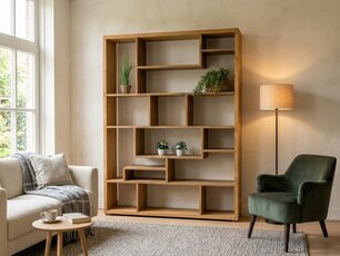 Teak boekenkast 150x200x30cm