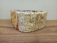 Waskom van versteend hout - 45x36x15cm - FL23702