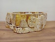 Waskom van versteend hout - 48x32x15cm - FL23703