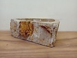 Waskom van versteend hout - 44x38x15cm - FL23704