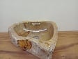 Waskom van versteend hout - 44x38x15cm - FL23704
