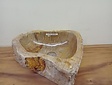 Waskom van versteend hout - 44x38x15cm - FL23704
