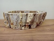 Waskom van versteend hout - 53x31x15cm - FL23705