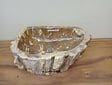 Waskom van versteend hout - 53x31x15cm - FL23705