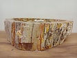 Waskom van versteend hout - 52x34x15cm - FL23708