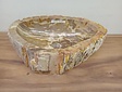 Waskom van versteend hout - 52x34x15cm - FL23708