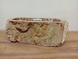 Waskom van versteend hout - 47x30x15cm - FL23709
