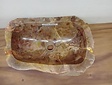 Waskom van versteend hout - 47x30x15cm - FL23709
