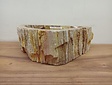 Waskom van versteend hout - 49x38x15cm - FL23710