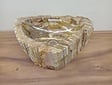 Waskom van versteend hout - 49x38x15cm - FL23710
