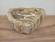 Waskom van versteend hout - 49x38x15cm - FL23710