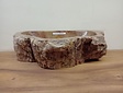 Waskom van versteend hout - 56x32x15cm - FL23712