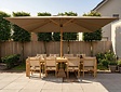 Teak parasol - 3x4 meter - Cartenza Zand