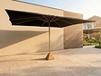 Teak parasol - 3x4 meter - Cartenza Zwart