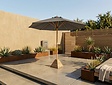 Teak parasol - 3 meter rond - Cartenza Grijs