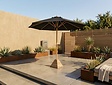 Teak parasol - 3 meter rond - Cartenza Zwart